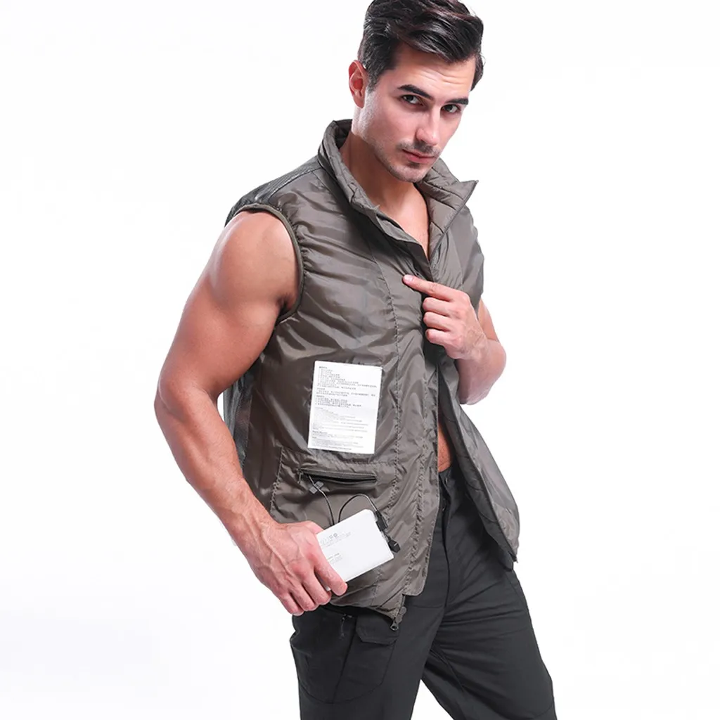 Chalecos para hombre, зимний жилет, мужской, умный, USB, теплый, пуховик, gilet homme erkek yelek kamizelka abrigos