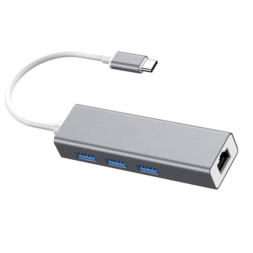 Сетевая карта типа C для RJ45, 100 триллионов, концентратор USB 3,0, концентратор типа C для RJj45, сетевой адаптер USB 3,0 Ethernet