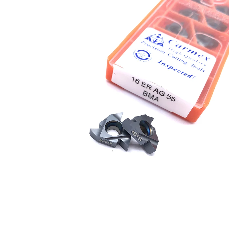 10 шт. 16ER AG55 A55 G55 AG 60 BMA Carburo de rosca externa inserto cnc torno herramientas de torneado mecanizado de alta calidad