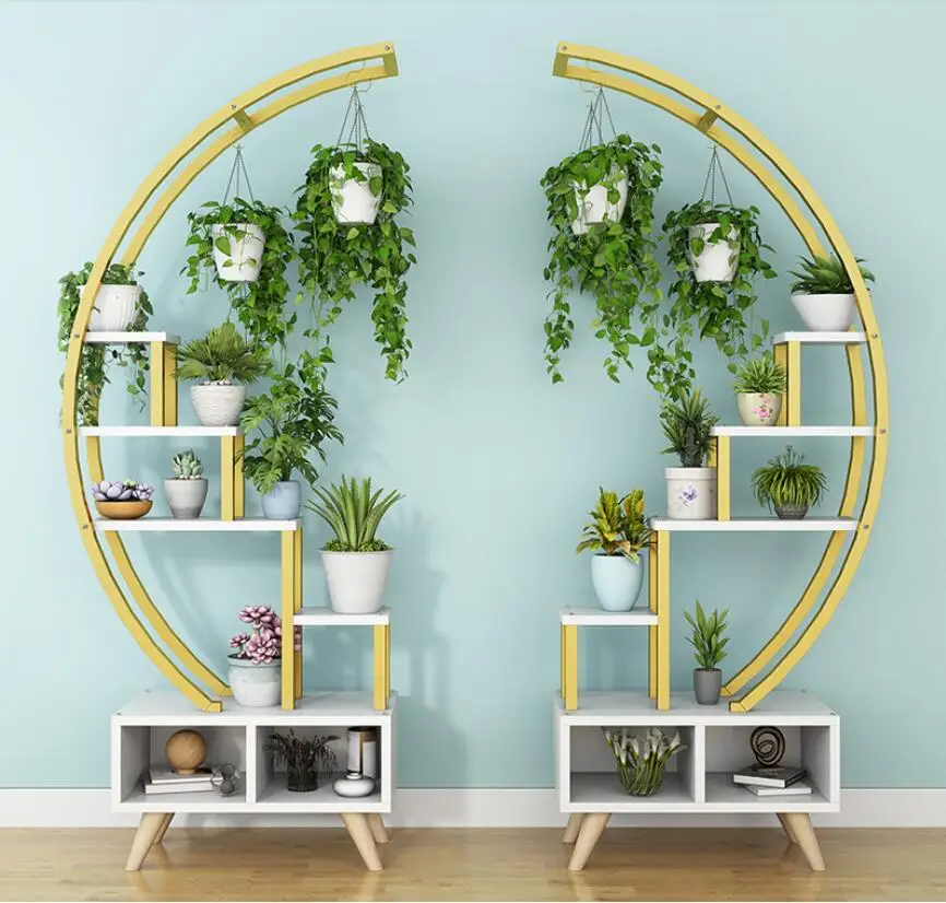 

Flower rack, flower pot rack, bedroom, round simple floor type indoor shelf
