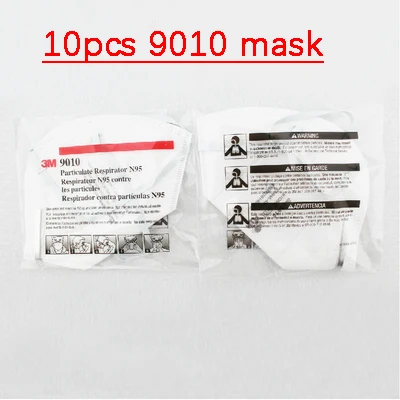 3M 9010 N95 FFP2 Пылезащитная Маска Анти-пыль вируса гриппа H1N1 защитная маска сертифицированная Безопасность Респиратор 10/20 Вт, 30 Вт, 40/50 шт./лот - Цвет: 10pcs9010