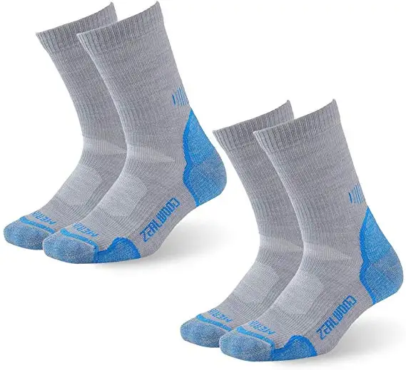 2 пары, ZEALWOOD Crew походные носки из мериносовой шерсти теплые зимние уличные спортивные носки экстремальные холодные носки "Погода"