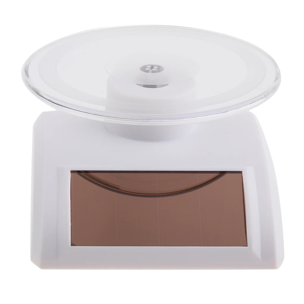 

Mini Solar Powered Turntable Rotating Display Stand Holder Watch Phone Jewelry, Convenient, Save energy