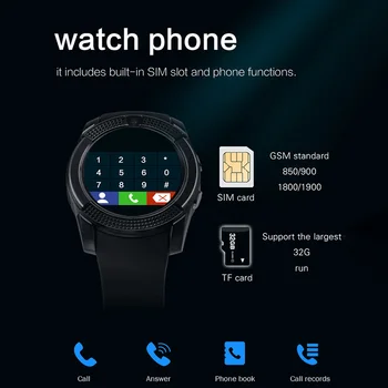 

Touch Screen Smart Watch Wrist Watch Camera SIM Card Slot Waterproof Smart Watch Bluetooth Movement Smart Watch Bluetooth
