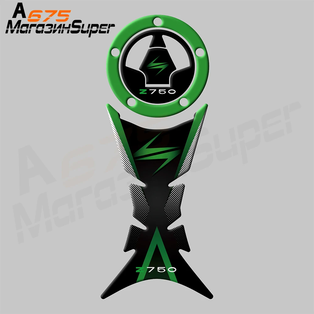 Для Kawasaki Ninja Z750 ZR750 Z 750 07 08 09 10 11 12 3D Мотоцикл Танк Pad протектор Наклейка рыбья кость наклейка