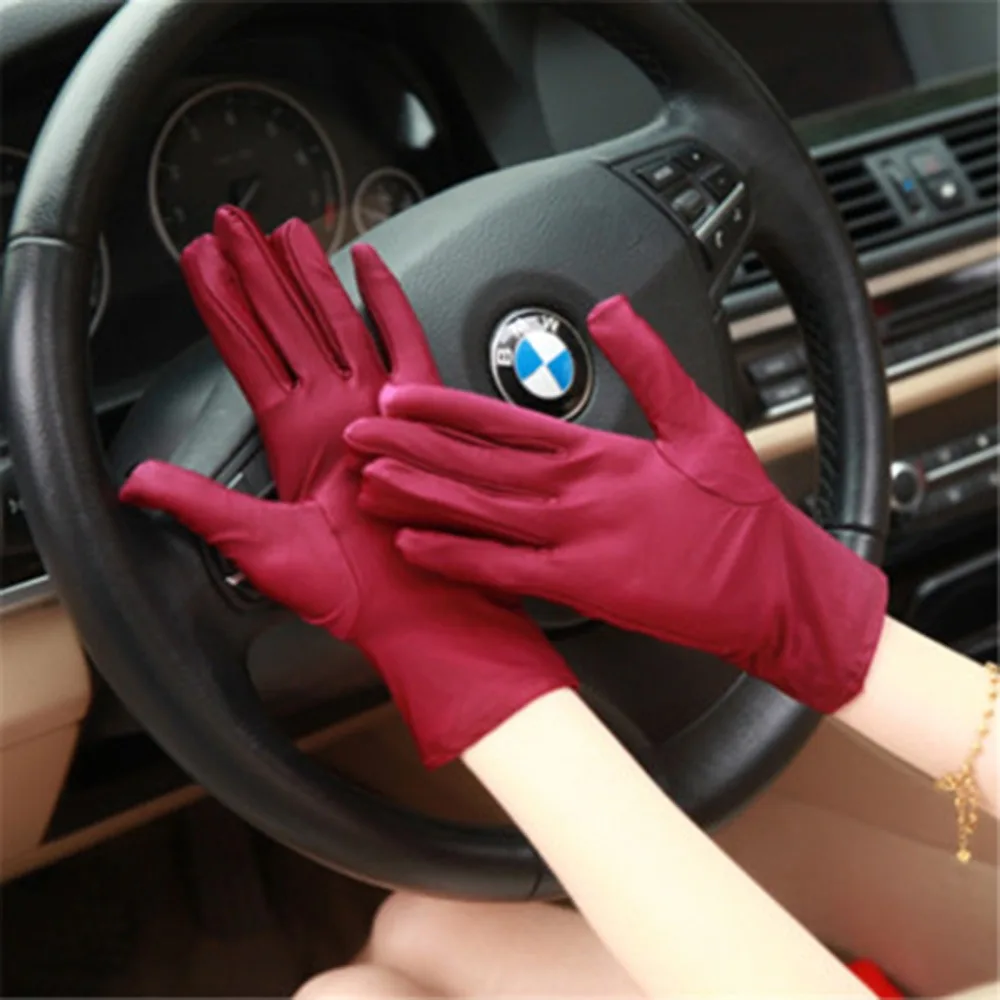 Летние женские тонкие эластичные солнцезащитные перчатки из спандекса для вождения, ювелирные изделия, перчатки для выступлений, перчатки для демонстрации ювелирных изделий