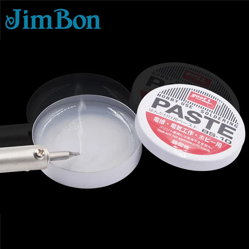 JimBon 2PCS 10g серебро слабых кислот паяние паяльная паста припой флюсовая BS 10 4 5 см