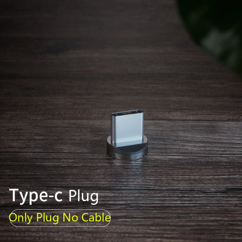 Only Type-C Plug Магнитный кабель 1 м и кабель Micro USB type C, нейлоновый плетеный кабель type-C, магнитное зарядное устройство для Iphone 8 XS Max XR samsung S10 S9 Plus - Цвет: Only Type-C Plug