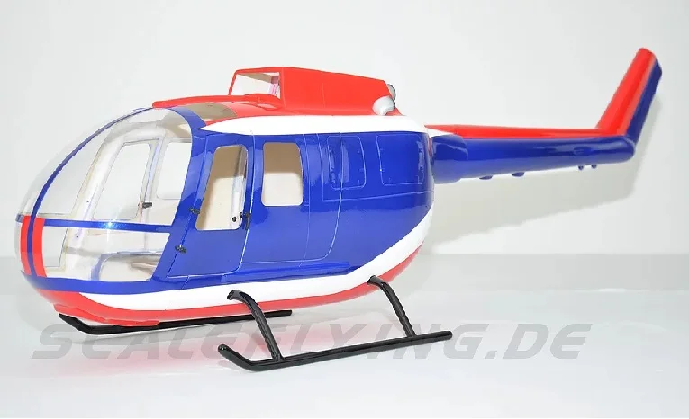 600 размер MBB BO-105 весы из стекловолокна для вертолета на радиоуправлении - Цвет: Police Blue