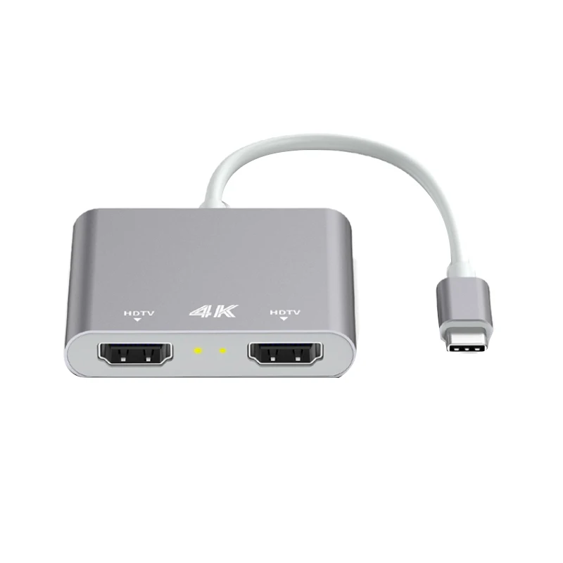Топ Тип C к HDMI 4K адаптер конвертер 1 вход 2 Выход HD ТВ разделительный экран видео