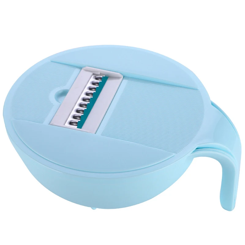 

Multifunction Vegetables Cutter Kitchen Steel Blade Grater Round Mandoline Slicer Potato Slicer Kitchen Gadget PP Plastic + Stai