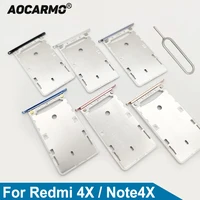 Aocarmo Für Xiaomi Redmi 4X/Hinweis 4X Nano Sim Karte Halter Tablett Dual TF SD Card Slot Ersatz Teil