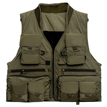 

Korean Fishing Vest Quick Dry Fish Vest Breathable Material Fishing Jacket Polyester Fiber Fish Jacket Photography Vest ,Deep Gr