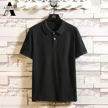 

Mens Polo Shirt Brands Clothing 2019 Short Sleeve Summer Shirt Man Black Cotton Sports Golf Poloshirt Men Plus Size Polo Shirts