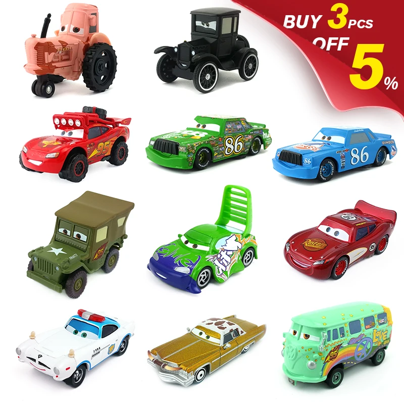 Свободные брендовые новые машинки disney Pixar 3 2 Tex Dinoco Lightning McQueen король Франческо