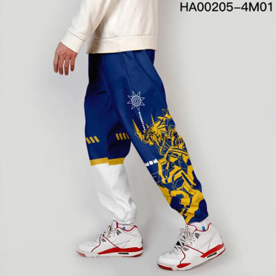 Anime Digimon Adventure 3D Joggers Pants Men/Women Casual Trousers Hip Hop Sweatpants Agumon Taichi Yagami Cosplay Costumes