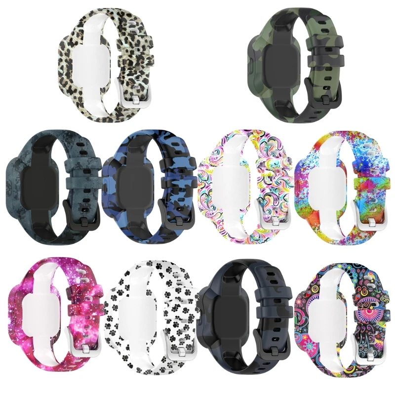 Cinturino In Silicone Con Motivo Per Bambini Per Garminfit Jr3/-Garmin Vivofit Jr.3 Smart Sport Watch Bracelet Watchproof Wristband Drop