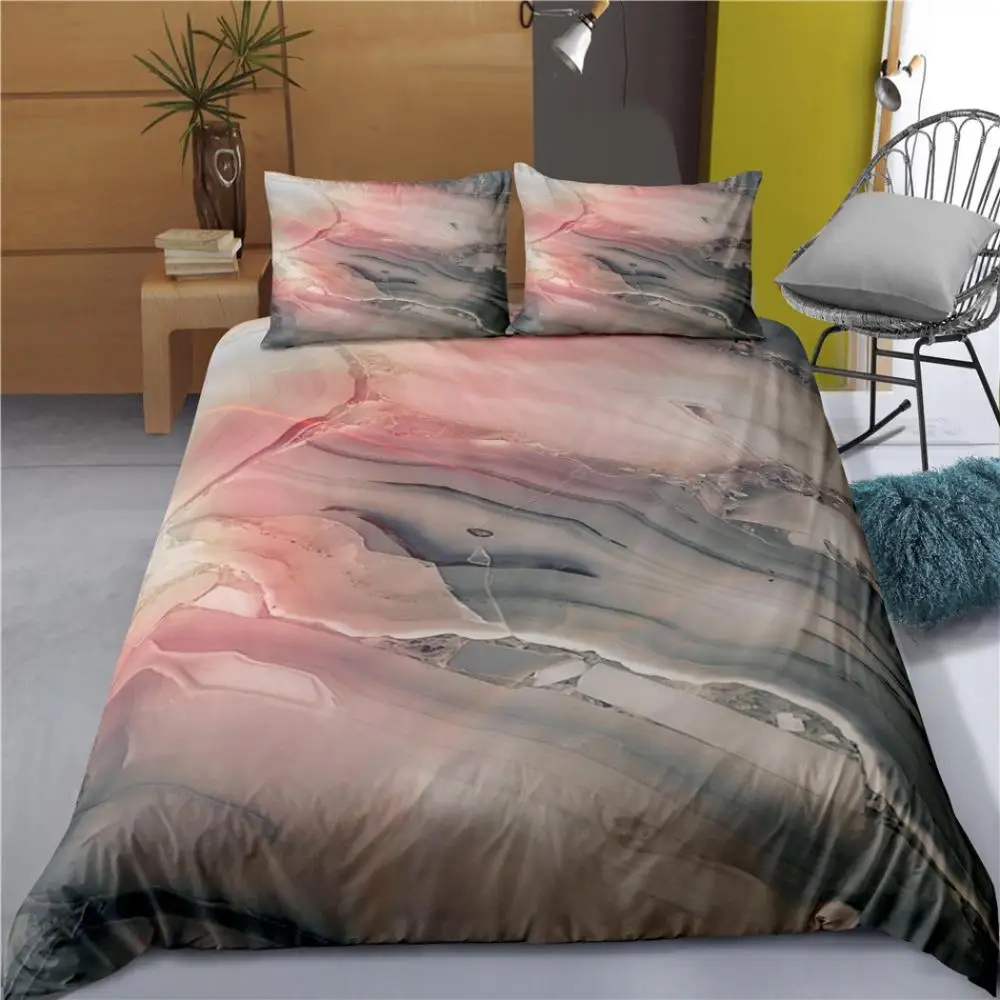 

Marble Bedding Set Colorful Pattern Printing Duvet Cover Set Bedding Set Boys Girls Home Textile Modern Bedclothes