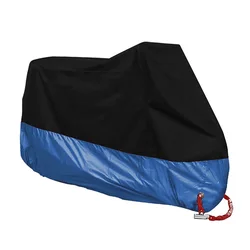 Universal All - Season Waterproof Motorcycle and Scooter Cover - UV and Dust Protection - XXL  211 - 220cm (Blue)