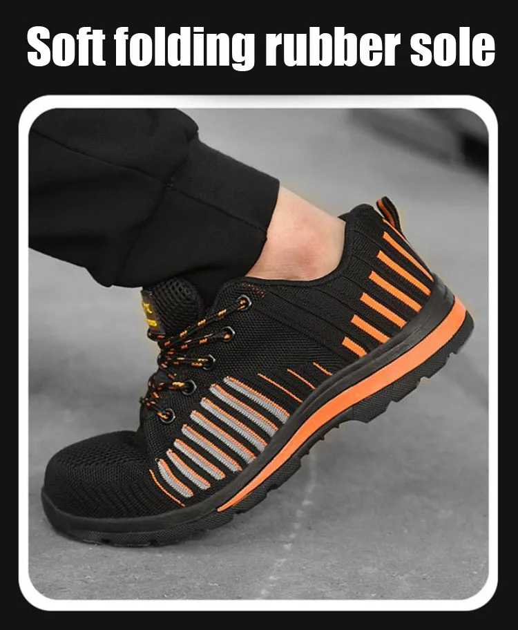 Anti-collision Work Boots New Men Steel Toe Caps Anti-smashing Shoes Anti-puncture Anti-slip Breathable Protective Safety Shoes