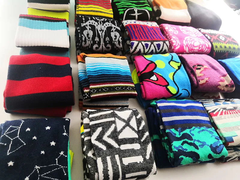 Super Clearance Socks Men Terry Bottom Cotton Colorful Sockken Hip hop Men's Novelty Sox