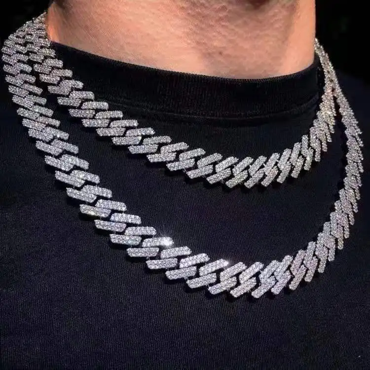 

Miami Curb Cuban Chain Necklace Men 15mm 24inch Gold Full Iced Out Paved Rhinestones CZ Bling Rapper Hip Hop Jewelry Mens Choker