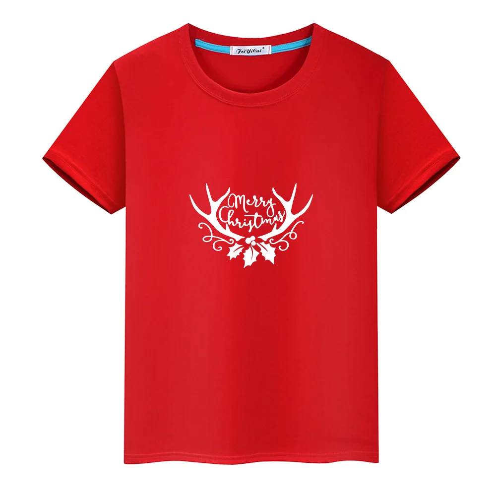 new Cartoon Christmas tree Luminous Kids T-Shirts Boy Girls Fluorescent Short Sleeves T shirt Baby Cotton Tops Ves
