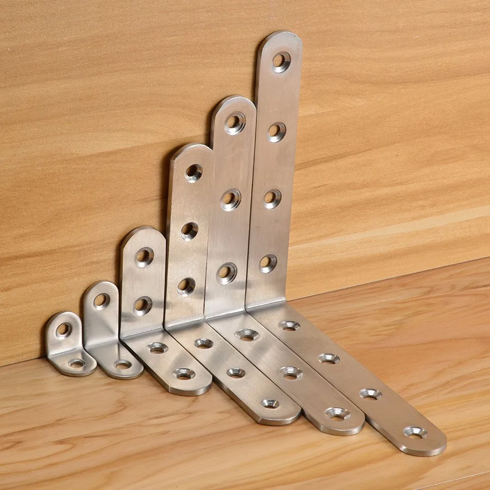 90 Degree Joint Right Angle L Shape Bracket for Furniture Wood Cabinets Shelf,Package 48pcs Screws TOPPROS Pack of12 Heavy Duty Stainless Steel Corner Braces L Brackets 2.5x2.5