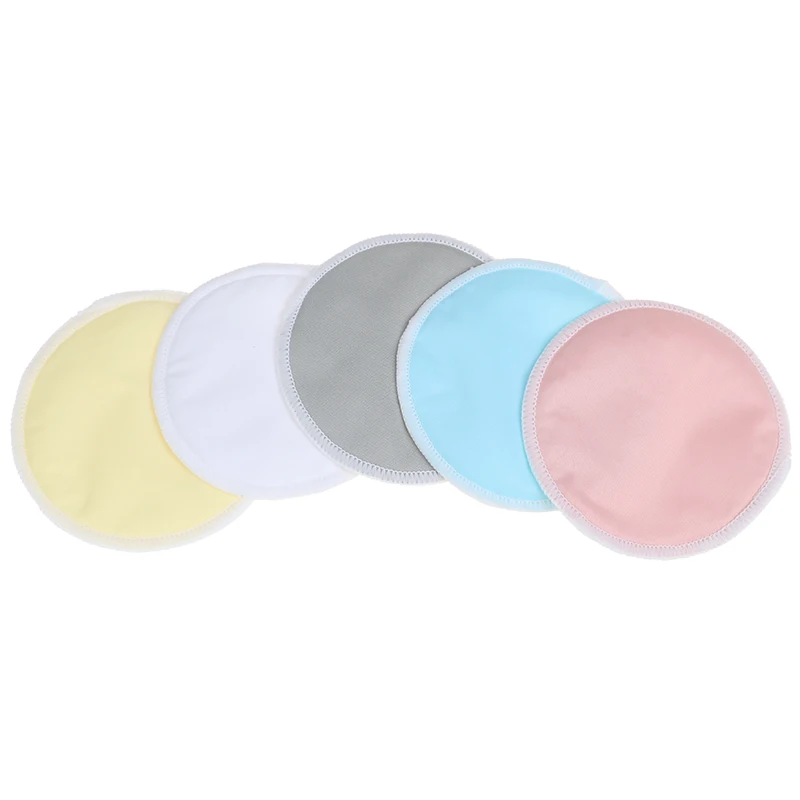 10PCS 12.5cm Washable Waterproof Reusable Bamboo Breast Pad Nursing Pads For Women
