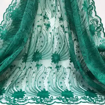 

2019 African Lace Fabric High Quality Nigerian French Lace for Party 3 d Embroidered Swiss Voile Lace in Switzerland Wedding