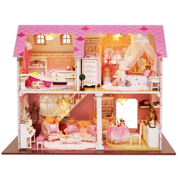 

Kids Toys Diy Dollhouse Assemble Wooden Miniatures Doll House Furniture Miniature Dollhouse Puzzle Educational Toys For Children
