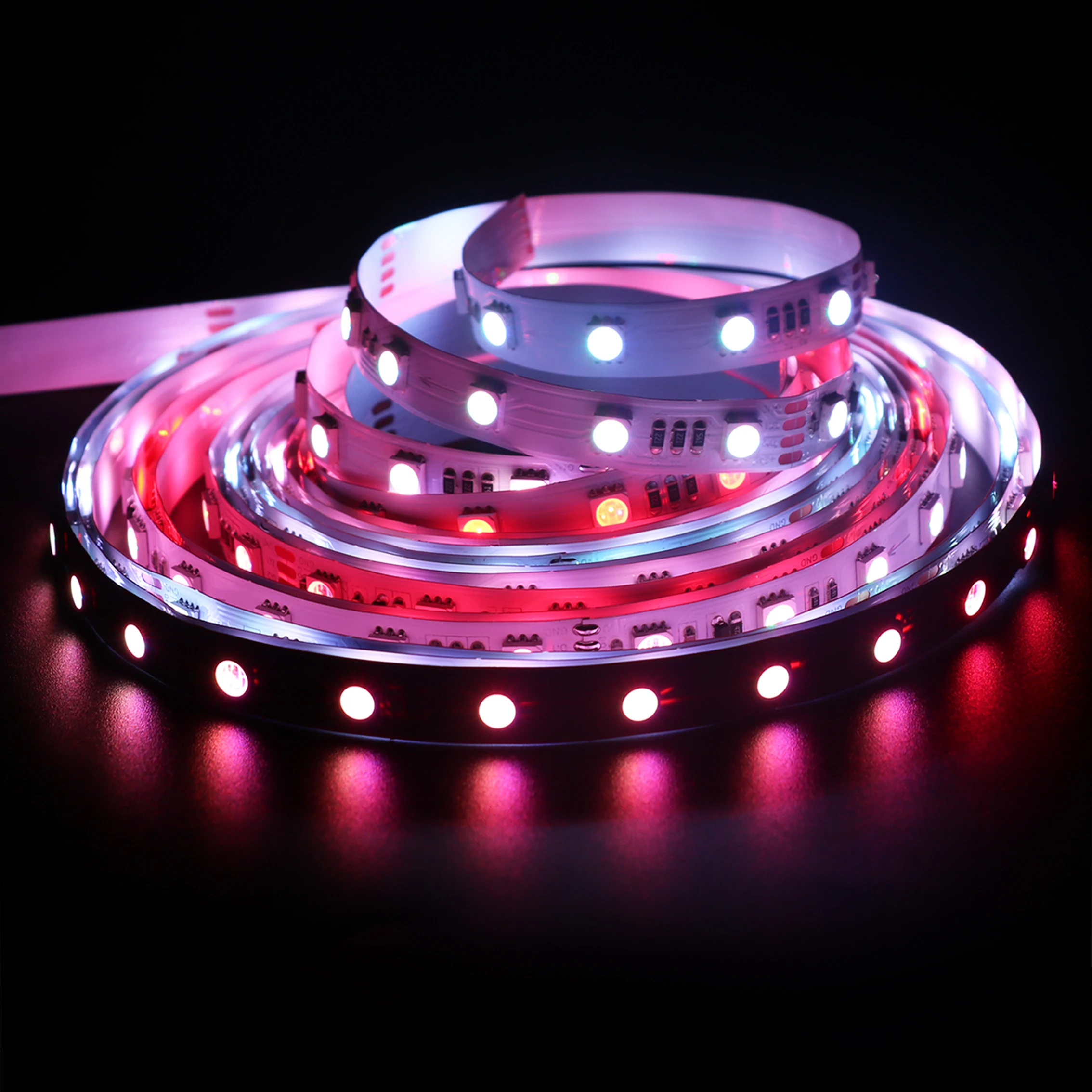 

5M 5050 RGB LED light bar with built-in IC breakpoint resume, CRI>90 high lumen strip DC12V 60 beads/m