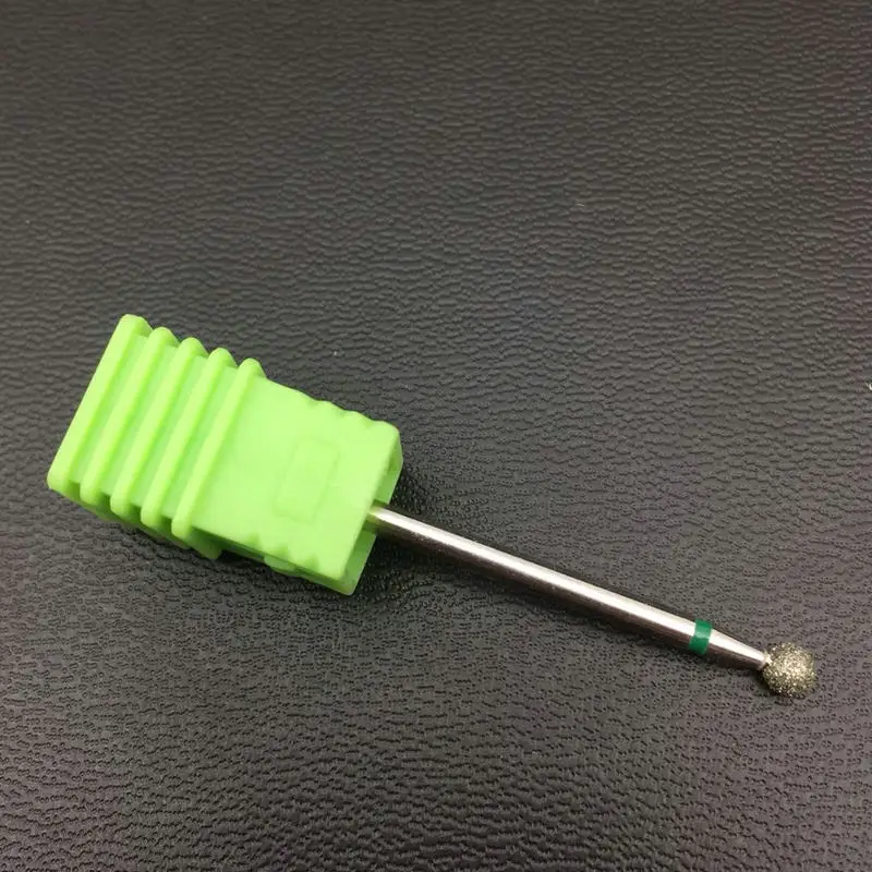 6 Type Round Diamond Nail Drill Bits Rotary Drill For Manicure Electric Machine Accessories Nail Files Cutter Tools - Цвет: Green-3.5mm