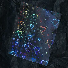 

10PCS Laser Colorful Love Nail Art Sticker 3D Adhesive Nail Art Applique Manual DIY Nail Slider Nail Art Decoration