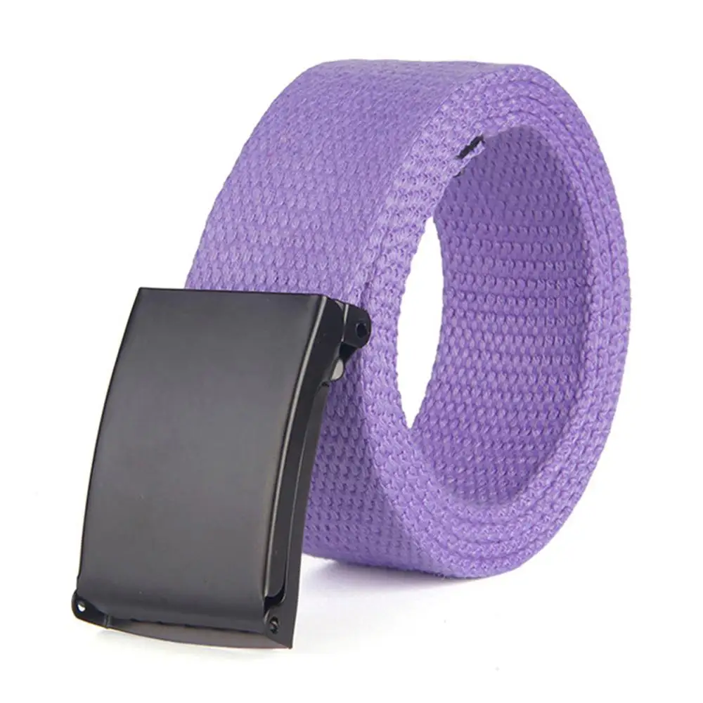 116cm purple Мужской ремень, модный, унисекс, армейский, тактический, поясной ремень, джинсы, мужской, Повседневный, роскошный, тканевый, пояс, Ceinture Femme - Цвет: 116cm purple
