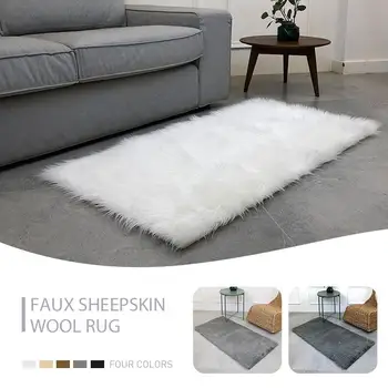 

Wool Anti-Skid Warm Luxurious Wool Carpet Fluffy Rugs Carpet Floor Mat Living Room Chair Home Decoration