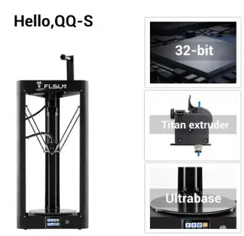 

3D Printer Flsun QQ S Delta Kossel Auto-Level Upgraded Resume Pre-assembly TFT 32bits board impressora 3d Drucker