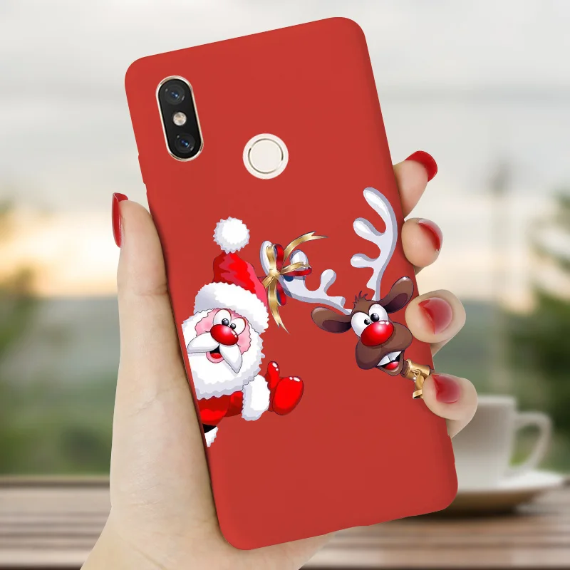 Рождественский Красный силиконовый чехол mi Note 8 PRO для Xiao mi Red mi Note 8T 7 6 PRO 5 Plus 5A 6A 7A 8A mi 8 Lite K20 9T A3 A2 Capa - Цвет: HOLRHL