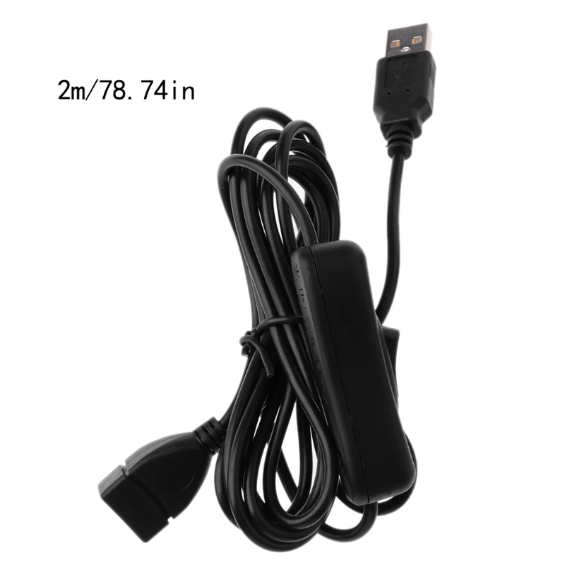 Data Sync USB 2.0 Extender Cord USB Extension Cable With ON OFF Switch for PC USB Fan LED Lamp USB Charger Raspberry Pi