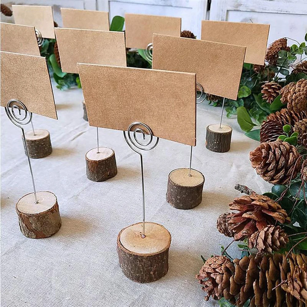  120 Pcs Vintage Blank Kraft Paper Table Number Name Card Place Cards Wedding Wedding Birthday Party - 4.00034E+12