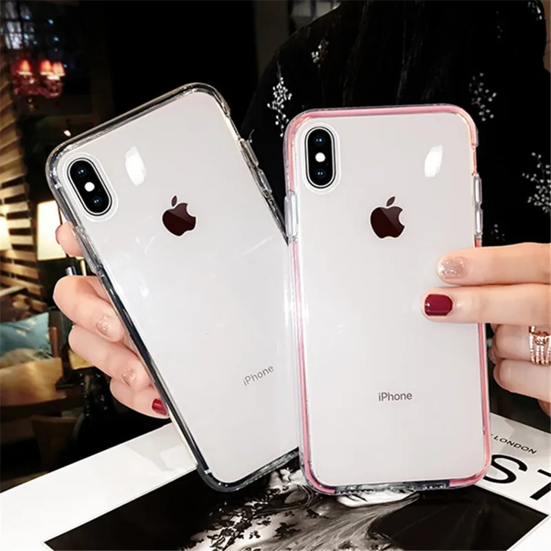 Clear Candy Dual Layers Shockproof Case For HUAWEI Honor 8A 9X 10i 20 P smart PIus 2019 6D Gasbag Full body silicon Soft Cover |