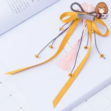 Его жена китайский стиль Китайская одежда древний костюм Античный стиль детские аксессуары для волос цветочный головной венок кисточки риббо