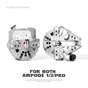 

3DSpaceship Earphone Cases For Apple AirPods case Pro 3 Cover Air Pods 2 1 Bluetooth Wireless Protective Cover Aircraft fighter