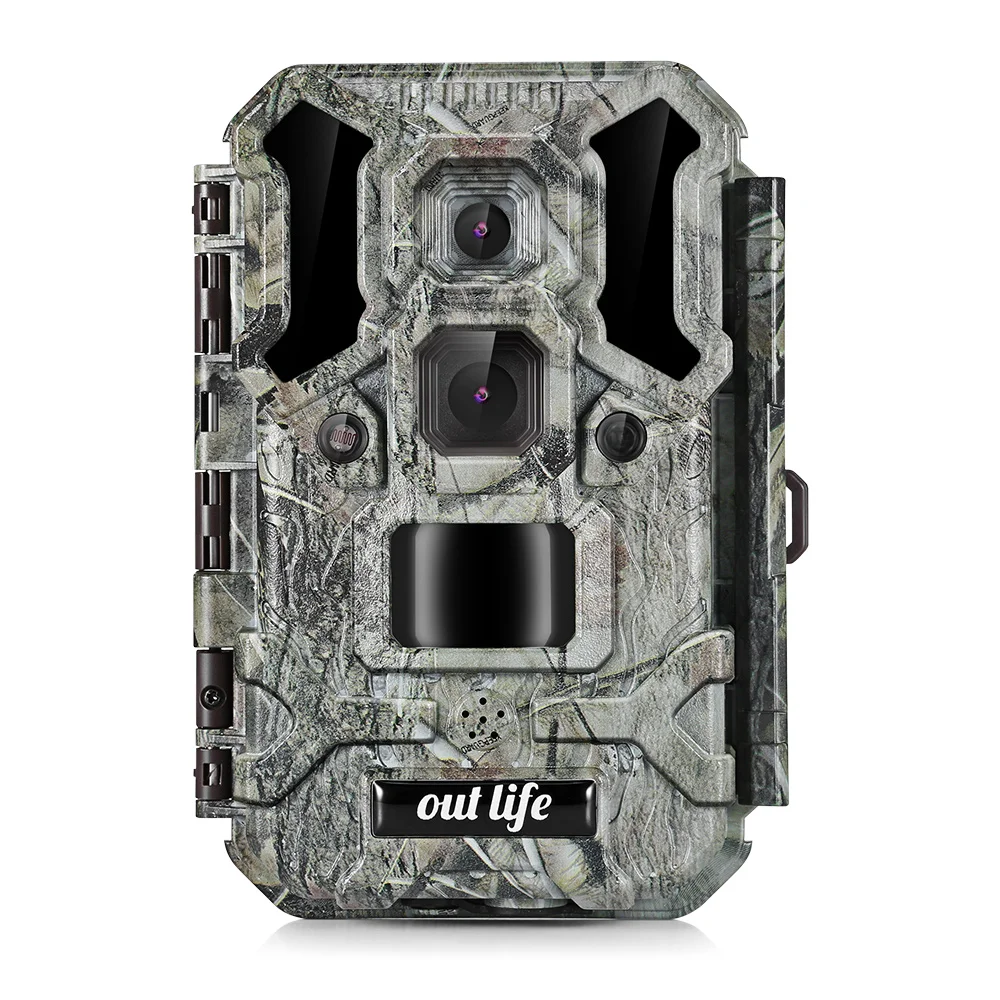 

Outlife Hunting Camera HD 1080P 30MP IP67 Waterproof Wildlife Traps Monitoring Trail Camera with Dual Cameras Display Screen
