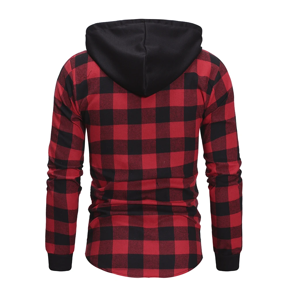 Men's Shirts Autumn Fashion Casual Plaid Shirts Long Sleeve Cotton high quality Pullover Hooded Shirt Winter Mens Top Blouse Men's Shirts Autumn Fashion Casual Plaid Shirts Long Sleeve Cotton high quality Pullover Hooded Shirt Winter Mens Top Blouse