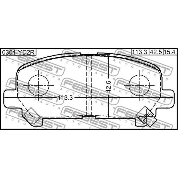 Колодки тормозные HONDA PILOT 08-/ACURA MDX 06- задние FEBEST 03