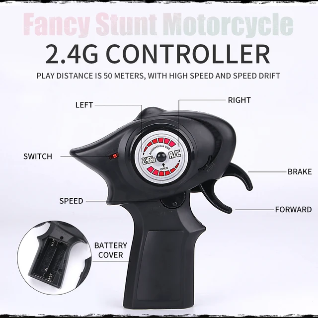 Doki Cool Mini Moto Kids Motorcycle Electric Remote Control RC Car mini Recharge 2.4Ghz Racing Motorbike Toys Boys Adults 3