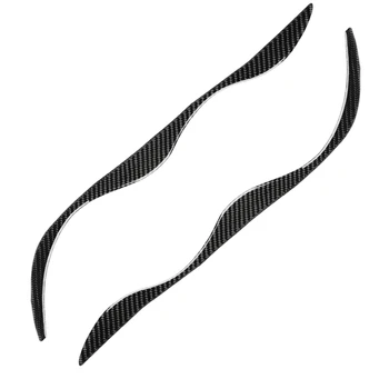

2PCS/Set Car Headlight Eyebrows Decoration Carbon Fiber Stickers Accessories for BMW E46 3 Series 1999-2004