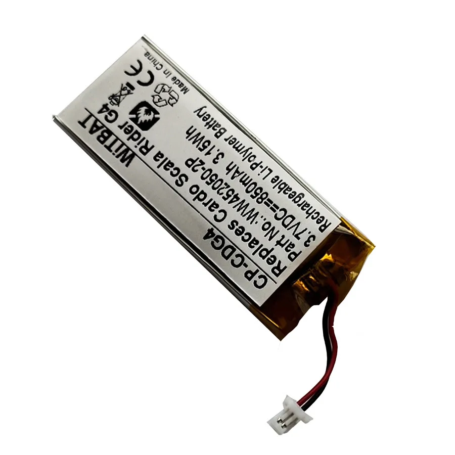 3.7V 850mAh Battery for Cardo Scala Rider G4,G9 Bluetooth headset battery Li-Polymer Rechargeable WW452050-2P,BAT00002