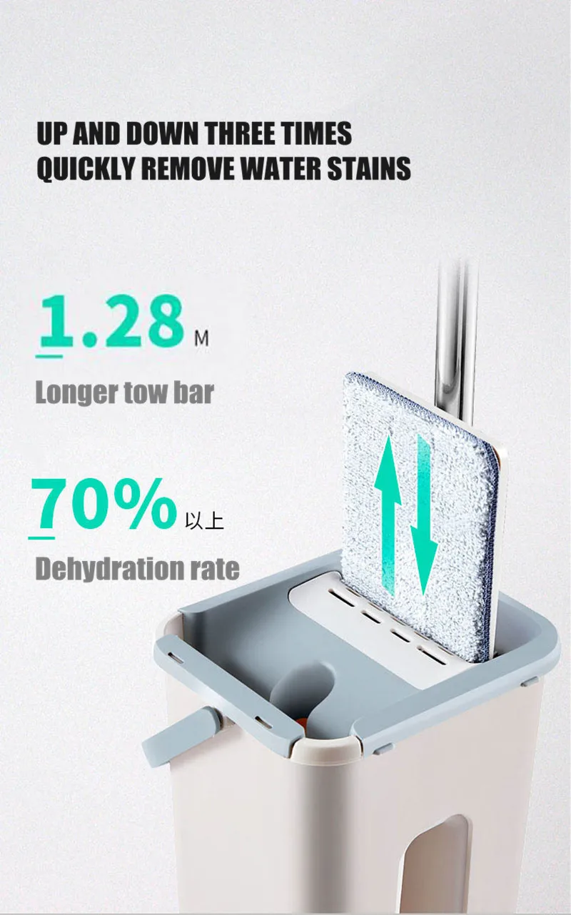 Жесткая напольная плоская Швабра из микрофибры Волшебные швабры ведро для очистки грязных волос мех БЕСПЛАТНО Ручная стирка и сушка вращающийся балаи